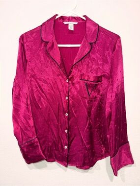Victoria's Secret Women's Soft Pajama Set Polka Dots Pink Long Sleeve Sleep XS